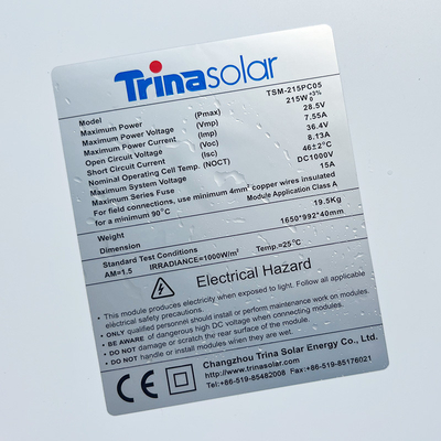 Mencetak Label Barcode PET Perekat Matte Silver Thermal Transparan Polyester Sticker