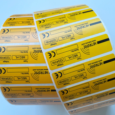 Gambar Teks Kustom Perekat Label Label Stiker Tahan Air Vinyl Sticker Roll