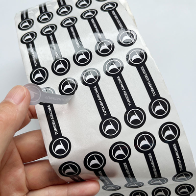 UV Resist Waterproof PVC Self Adhesive Label Split Kembali Dicetak Logo Die Cut Vinyl Sticker