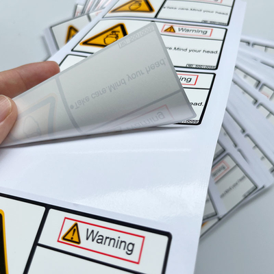 Label Tahan Air Peringatan Stiker Kemasan Vinyl Logo Kustom