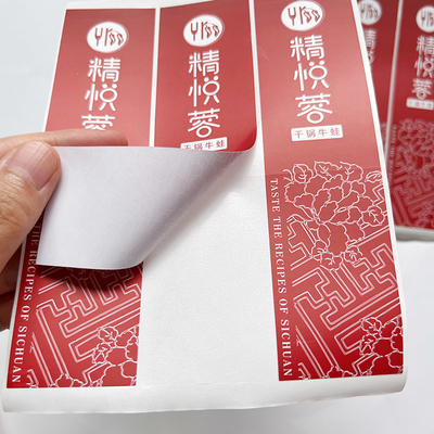 Dilapisi Kertas Kertas Sintetis BOPP PE PET Stiker Label Dapat Label Pribadi Kosmetik Makanan Label Tahan Dingin
