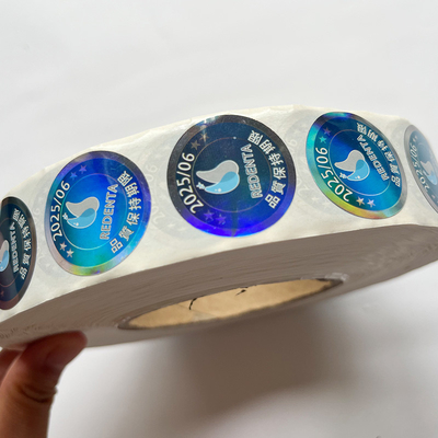 Logo Disesuaikan Membuat Label Stiker Holografik Efek Pelangi Stiker Hologram Kustom
