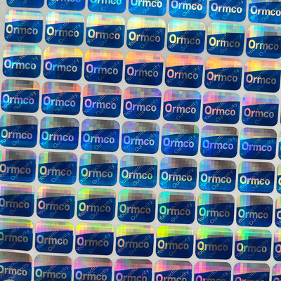 Logo Disesuaikan Membuat Label Stiker Holografik Efek Pelangi Stiker Hologram Kustom