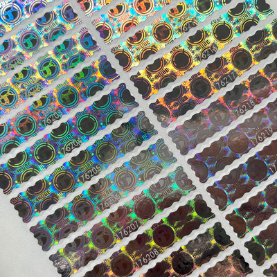Logo Disesuaikan Membuat Label Stiker Holografik Efek Pelangi Stiker Hologram Kustom
