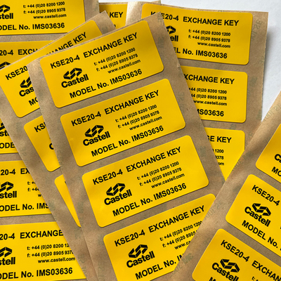 Cetak Kustom 3M Vinyl Label Sticker Kertas Sintetis, Die Cut Vinyl Sticker