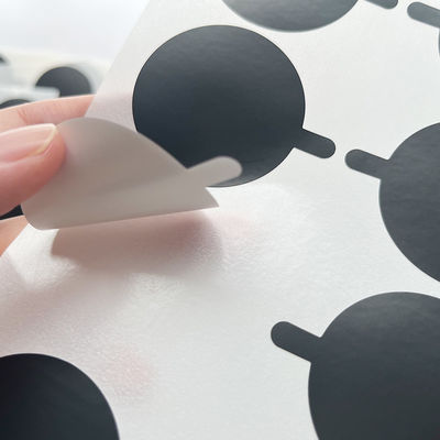 Tahan Air Kustom Tamper Seal Stiker Perekat Cetak Lingkaran Private Vinyl Label