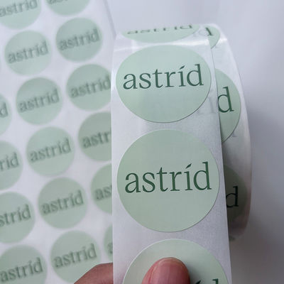 Teks Kustom Gambar Perekat Cetak Bulat Label Stiker Tahan Air Vinyl Sticker Roll