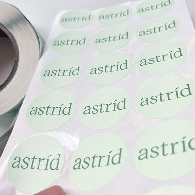Teks Kustom Gambar Perekat Cetak Bulat Label Stiker Tahan Air Vinyl Sticker Roll