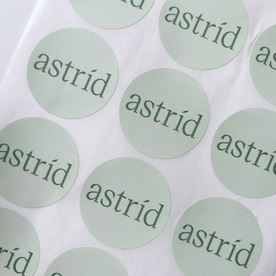 Teks Kustom Gambar Perekat Cetak Bulat Label Stiker Tahan Air Vinyl Sticker Roll