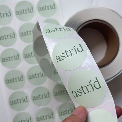 Teks Kustom Gambar Perekat Cetak Bulat Label Stiker Tahan Air Vinyl Sticker Roll