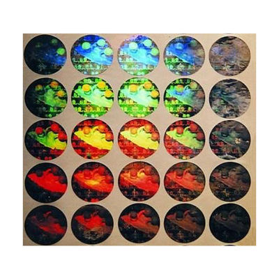 Stiker Hologram Keamanan warna CMYK ISO9001 2008 untuk Sertifikat