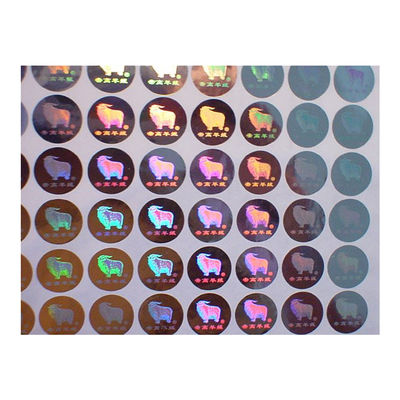 Stiker Hologram Keamanan warna CMYK ISO9001 2008 untuk Sertifikat