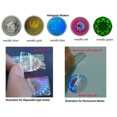 Label Keamanan Holografik Laser Perekat Diri untuk Botol Kaca