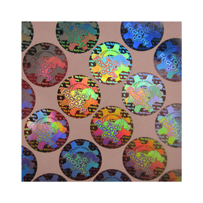 Stiker Hologram Keamanan Bentuk Bulat, Stiker Hologram Asli