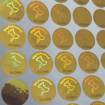 Stiker Hologram Keamanan Bentuk Bulat, Stiker Hologram Asli