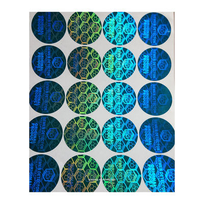 Stiker Hologram Keamanan Emas Dan Perak Anti Pemalsuan