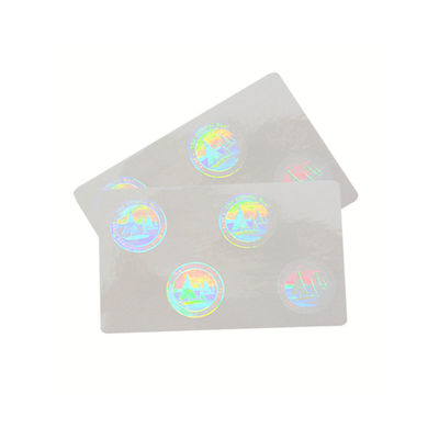 Bentuk Kustom ID Die Cut Stiker Hologram Transparan, Stiker Hologram Tamper Proof