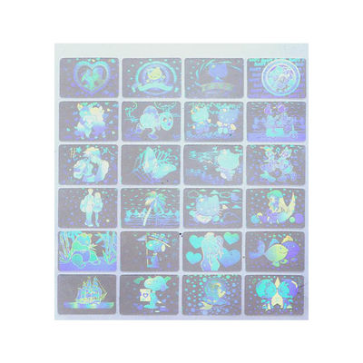 Bentuk Kustom ID Die Cut Stiker Hologram Transparan, Stiker Hologram Tamper Proof