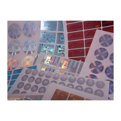 Stiker Hologram Keamanan Die Cut Tahan Air, Stiker Asli Hologram