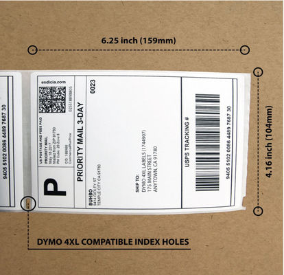 4X6 Inch 220PCS Label Termal Kosong, Gulungan Label Barcode Kosong