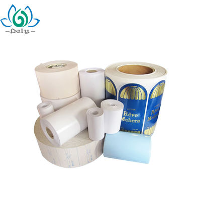 Label Linerless Tahan Air Laminasi Glossy Tanpa Kertas Dasar