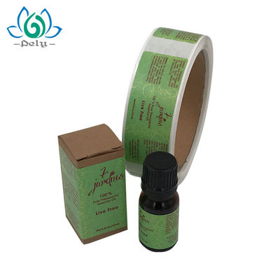 3 x 7.5cm Botol Amber CMYK Warna vinyl Label Roll