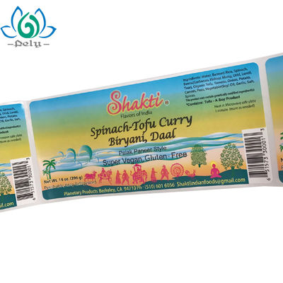 Label Makanan Dan Minuman PVC Transparan, Pencetakan Label Drum