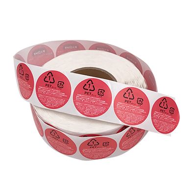 Label Makanan Dan Minuman Bulat Bulat Roll Die Cut Bentuk Stiker Label Makanan Termal