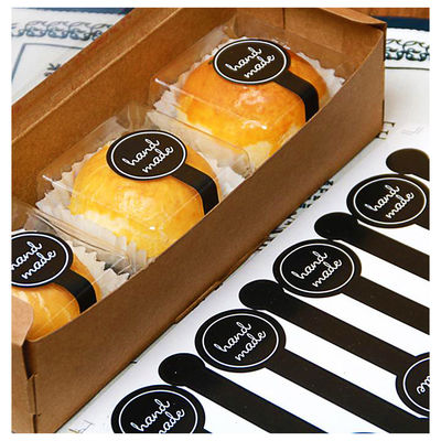 CMYK Label Makanan Dan Minuman Tahan Minyak Stiker Label Kotak Makanan