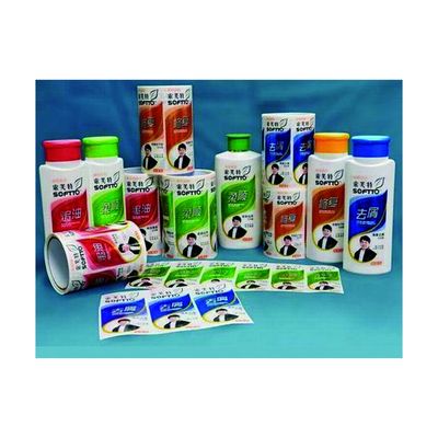 Label Tahan Air Warna CMYK Pely Untuk Botol Sampo