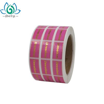 Dicetak Self Adhesive Silver Foil Paper Hot Stamp Label label foil panas emas