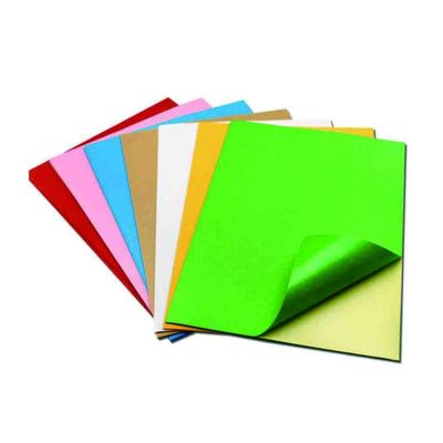 Warna A4 Premium 100% Pulp Kayu Kertas Stiker Perekat Tinggi Ukuran Surat Kertas Stiker Vinyl