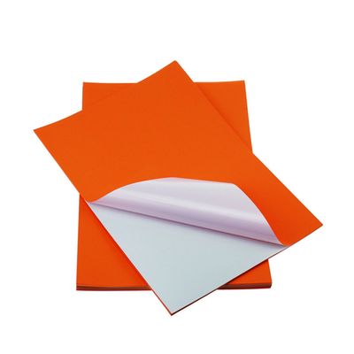 Warna A4 Premium 100% Pulp Kayu Kertas Stiker Perekat Tinggi Ukuran Surat Kertas Stiker Vinyl