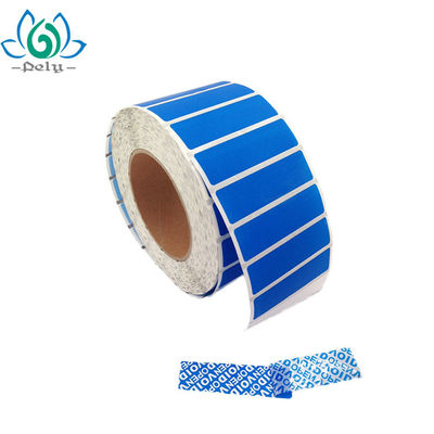 Layanan ODM 8.5 X 2.2cm Pantone Color Tamper Evident Security Labels
