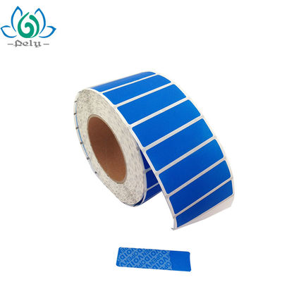 Layanan ODM 8.5 X 2.2cm Pantone Color Tamper Evident Security Labels
