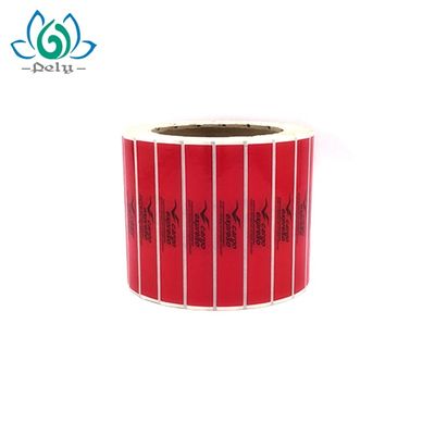 Bahan PET Stiker SGS Custom Tamper Evident dalam gulungan