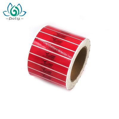 Bahan PET Stiker SGS Custom Tamper Evident dalam gulungan