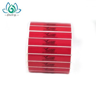 Bahan PET Stiker SGS Custom Tamper Evident dalam gulungan