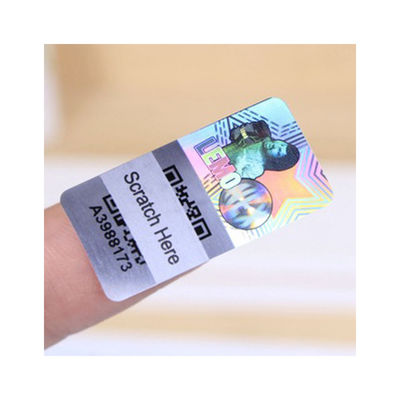 Label Keamanan Matte Lamination Tamper Evident, Stiker Holografik Transparan