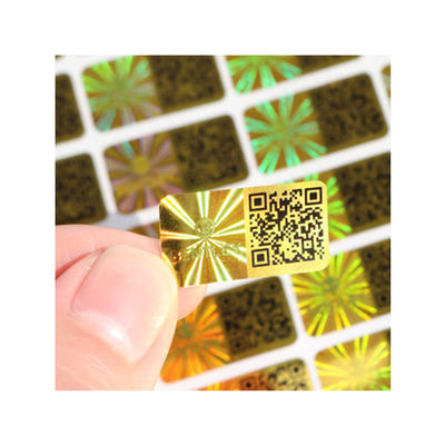 Label Keamanan Matte Lamination Tamper Evident, Stiker Holografik Transparan