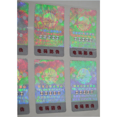 Label Keamanan Matte Lamination Tamper Evident, Stiker Holografik Transparan