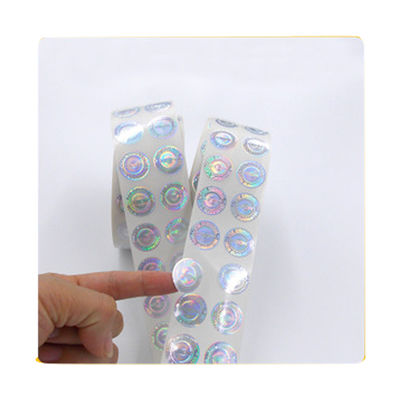Label Keamanan Hot Stamping Ukuran Kustom Tamper Evident