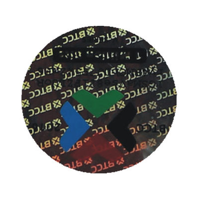 Label Keamanan Hot Stamping Ukuran Kustom Tamper Evident