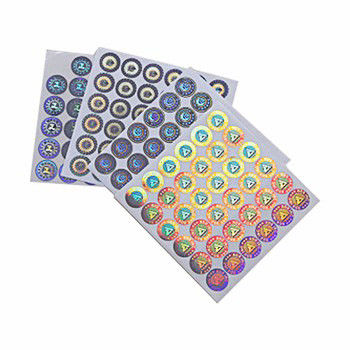 Stiker Hologram Perak Warna CMYK ISO9001 2008, Stiker Hologram Keamanan Khusus