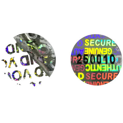 Sesuaikan Logo Die Cut Tamper Evident Security Labels