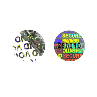 Stiker Vinyl Holografik Anti Palsu Keamanan ISO9001