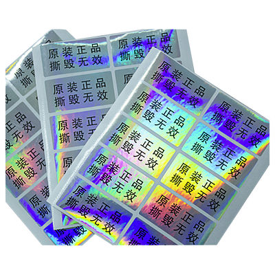 Label Keamanan Anti Pemalsuan CMYK Color Tamper Evident