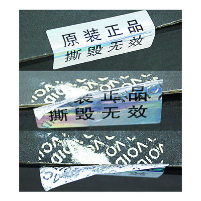 Label Keamanan Anti Pemalsuan CMYK Color Tamper Evident