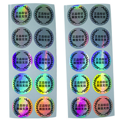 Label Keamanan Anti Pemalsuan CMYK Color Tamper Evident