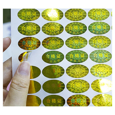 Pely Anti Counterfeit Custom Die Cut Stiker Holografik